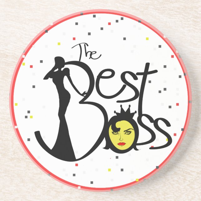 Posavasos De Arenisca El mejor jefe del mundo (Frente)