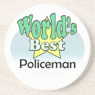 Posavasos De Arenisca El mejor policía del mundo