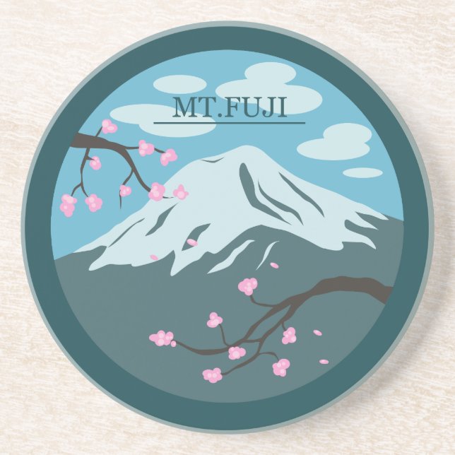 Posavasos De Arenisca El monte Fuji (Frente)