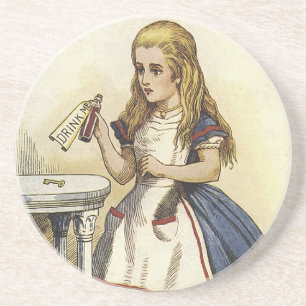Posavasos De Arenisca El país de las maravillas de Alicein me bebe los