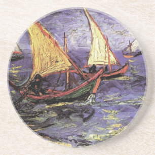 Posavasos De Arenisca El paisaje marino de Saintes Maries por Vincent va