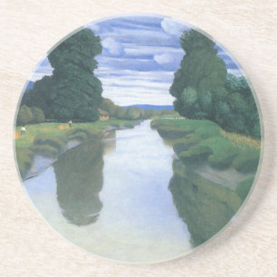 Posavasos De Arenisca El río en Berville de Felix Vallotton, Arte Fino