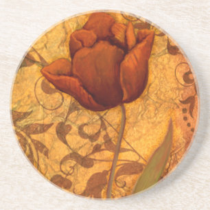 Posavasos De Arenisca El rojo florece II