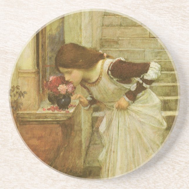 Posavasos De Arenisca El santuario de John William Waterhouse (Frente)