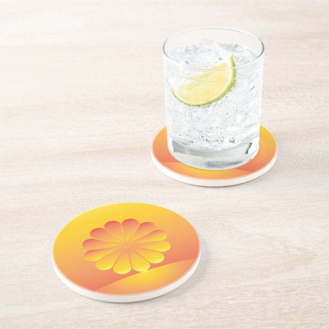 Posavasos De Arenisca el sol sale (Lado)