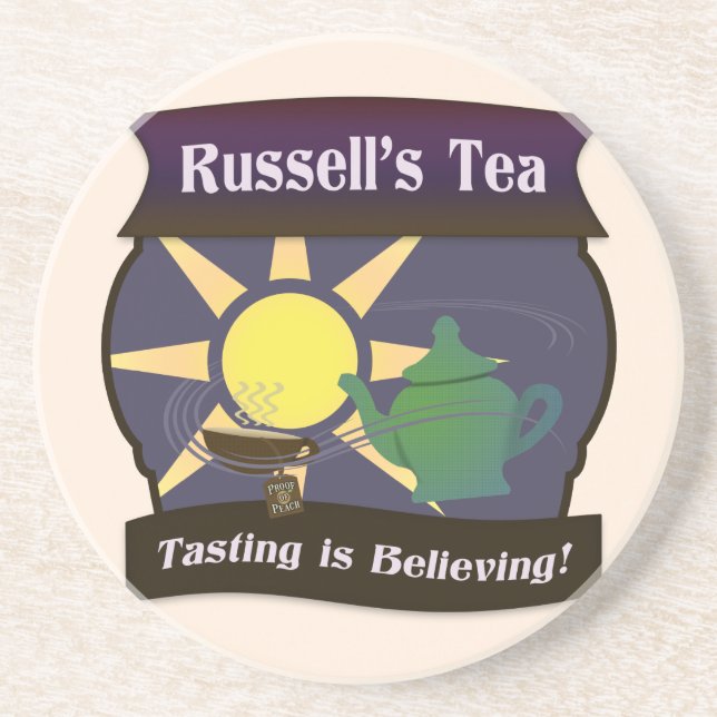 Posavasos De Arenisca El té de Russell (Frente)