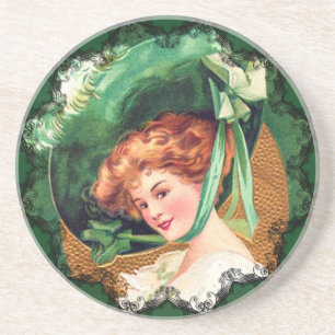 Posavasos De Arenisca El Vestido De La Montaña Verde Irlandesa