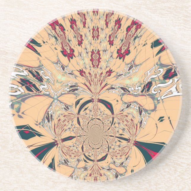 Posavasos De Arenisca El vibrante Kaleidoscope africano: Un delicioso vi (Frente)