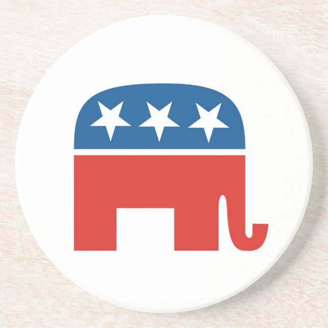 Posavasos De Arenisca elefante del Partido Republicano de los Estados (Frente)