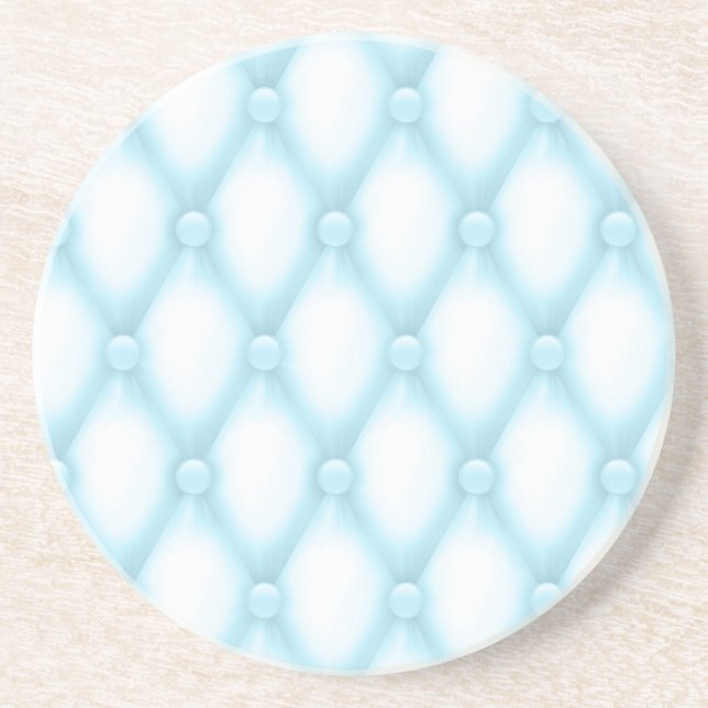 Posavasos De Arenisca Elegante azul y blanco (Frente)