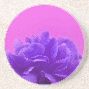 Posavasos De Arenisca Elegante morado frambuesa floral