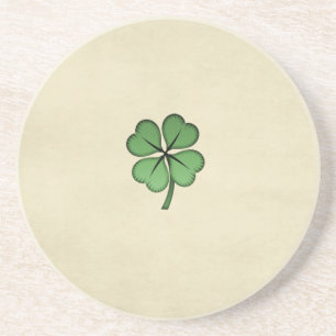Posavasos De Arenisca Elegante trébol irlandés afortunado