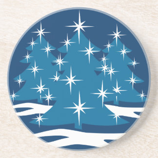 Posavasos De Arenisca Elegantes Navidades Monstruo Blue Christmas Tree G