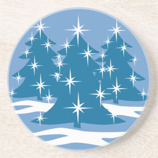 Posavasos De Arenisca Elegantes Navidades Monstruo Blue Christmas Tree G