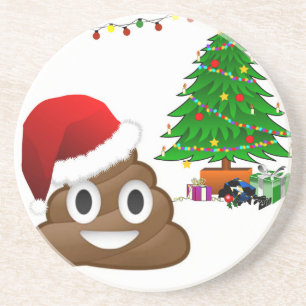 Posavasos De Arenisca emoji de poo de navidades