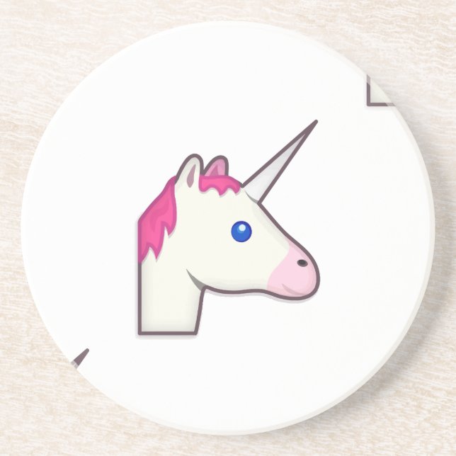 Posavasos De Arenisca emoji de unicornio (Frente)