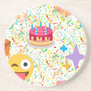 Posavasos De Arenisca emoji feliz de cumpleaños