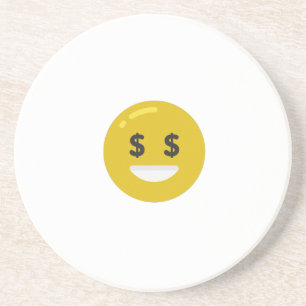 Posavasos De Arenisca emoji ocular de dinero