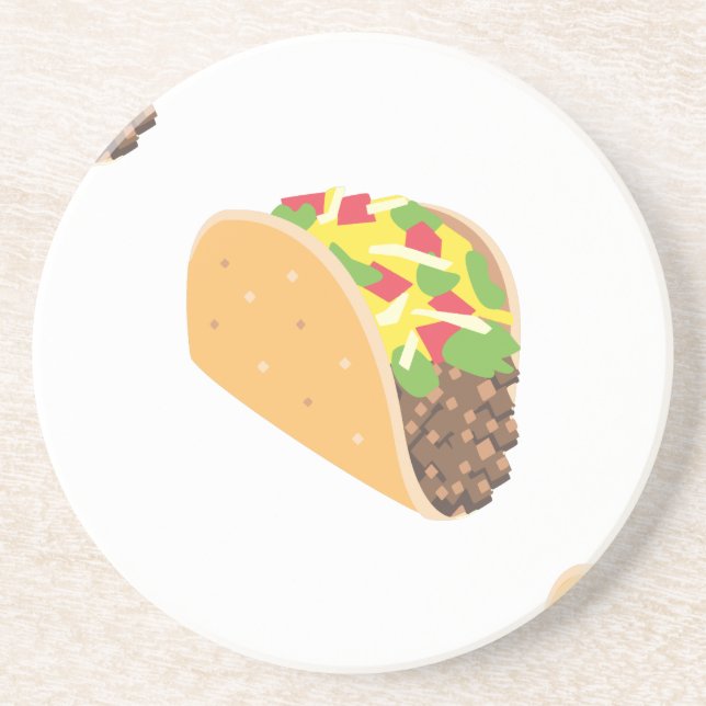 Posavasos De Arenisca emoji taco (Frente)