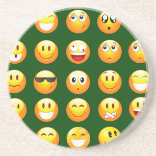 Posavasos De Arenisca emoji verde oscuro