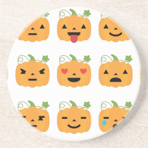 Posavasos De Arenisca emojis de calabaza de halloween
