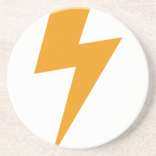 Posavasos De Arenisca Energía de Trueno Amarillo Impreso