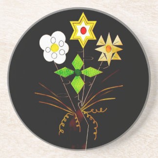 Posavasos de arenisca "Entrega de flores"