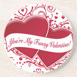 Posavasos De Arenisca ¡Eres mi divertido San Valentín! Corazones rojos