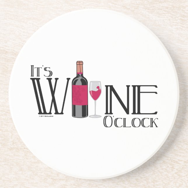 Posavasos De Arenisca Es en punto del vino (Frente)