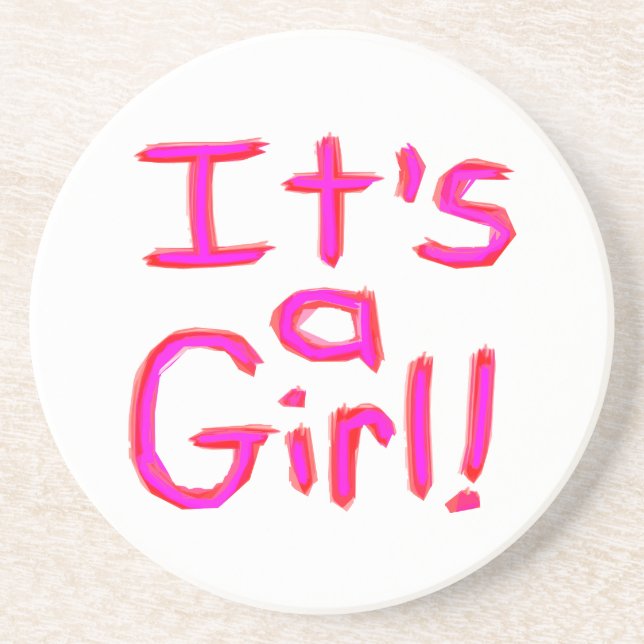 Posavasos De Arenisca ¡Es un Chica! (Frente)