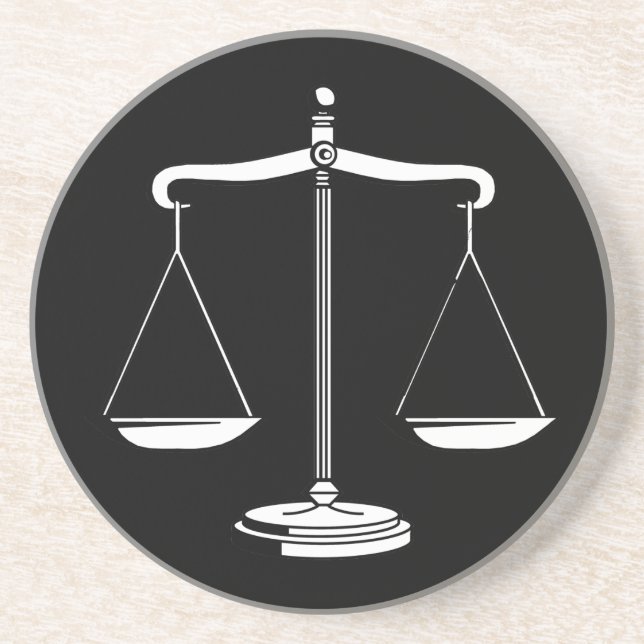 Posavasos De Arenisca Escalas de justicia - Pascua (Frente)