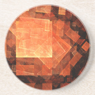 Posavasos De Arenisca Escaparate de arenisca de arte con luz de ventana