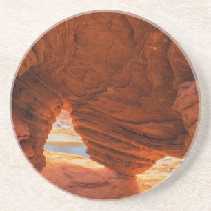 Posavasos De Arenisca Escena de una cueva de arenisca erosionada