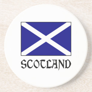 Posavasos De Arenisca Escocia y bandera escocesa