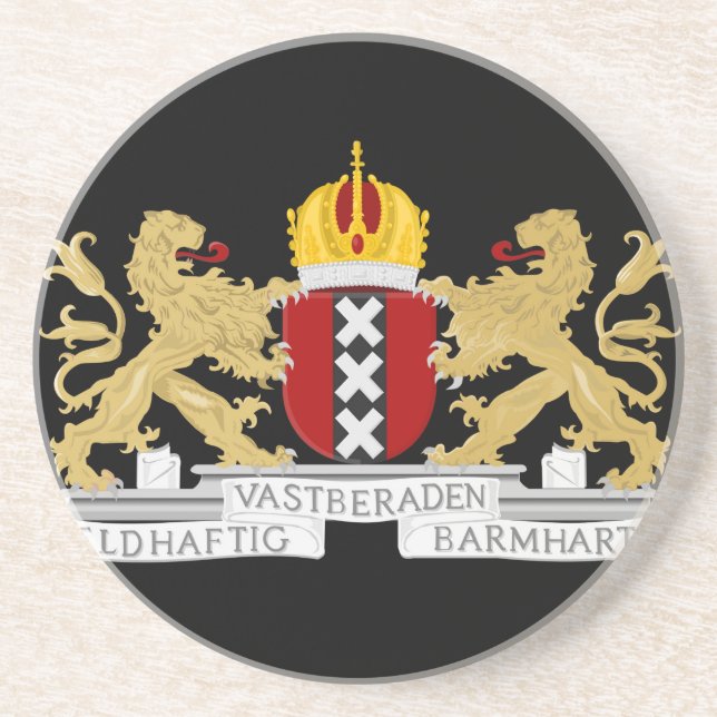 Posavasos De Arenisca Escudo de Amsterdam (Frente)