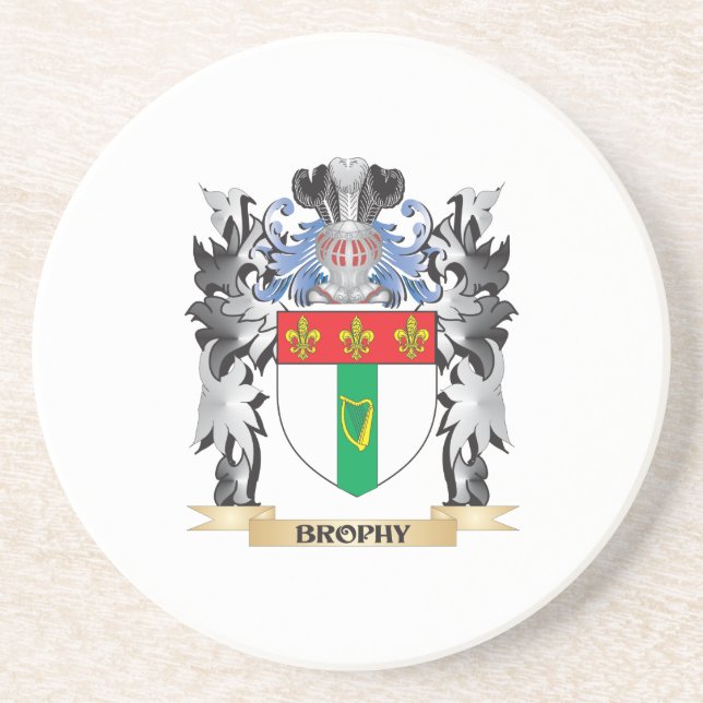 Posavasos De Arenisca Escudo de armas de Brophy - escudo de la familia (Frente)