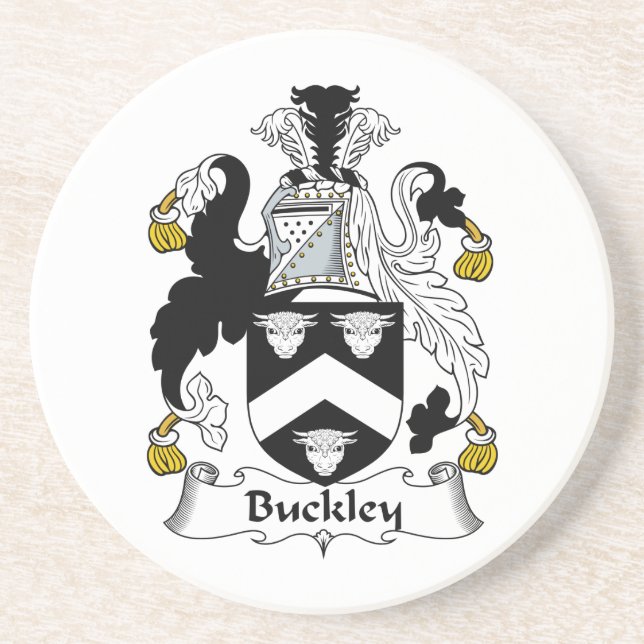 Posavasos De Arenisca Escudo de la familia de Buckley (Frente)