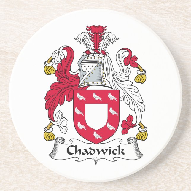 Posavasos De Arenisca Escudo de la familia de Chadwick (Frente)