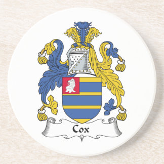 Posavasos De Arenisca Escudo de la familia de $cox