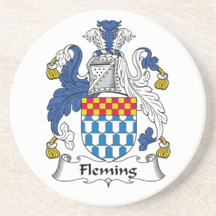 Posavasos De Arenisca Escudo de la familia de Fleming