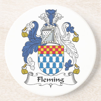 Posavasos De Arenisca Escudo de la familia de Fleming