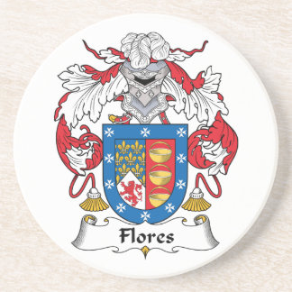 Posavasos De Arenisca Escudo de la familia de Flores