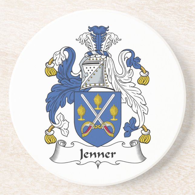 Posavasos De Arenisca Escudo de la familia de Jenner (Frente)