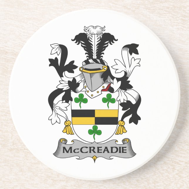 Posavasos De Arenisca Escudo de la familia de McCreadie (Frente)