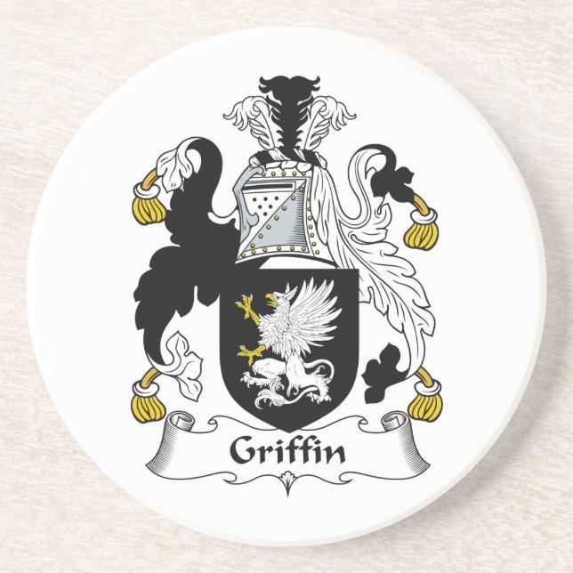 Posavasos De Arenisca Escudo de la familia del grifo (Frente)