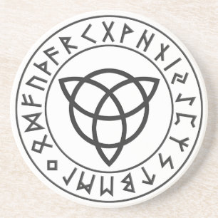 Posavasos De Arenisca Escudo de la runa de Triquetra