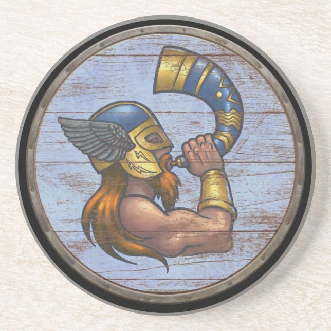 Posavasos De Arenisca Escudo de Viking - Heimdallr (Frente)