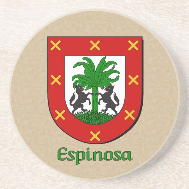 Posavasos De Arenisca Escudo heráldico de Espinosa (Frente)