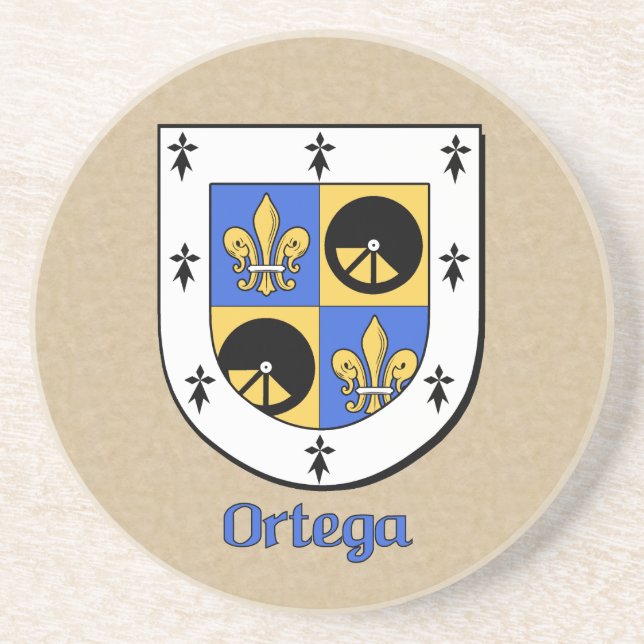 Posavasos De Arenisca Escudo ortega heráldico (Frente)