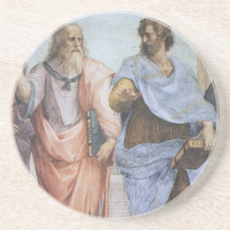Posavasos De Arenisca Escuela de Atenas (detalle - Platón y Aristóteles)
